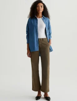 Women AG Jeans Pants & Trousers|Mid-Rise|Caden Straight