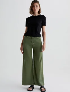 Women AG Jeans Pants & Trousers|Mid-Rise|Caden Wide Leg