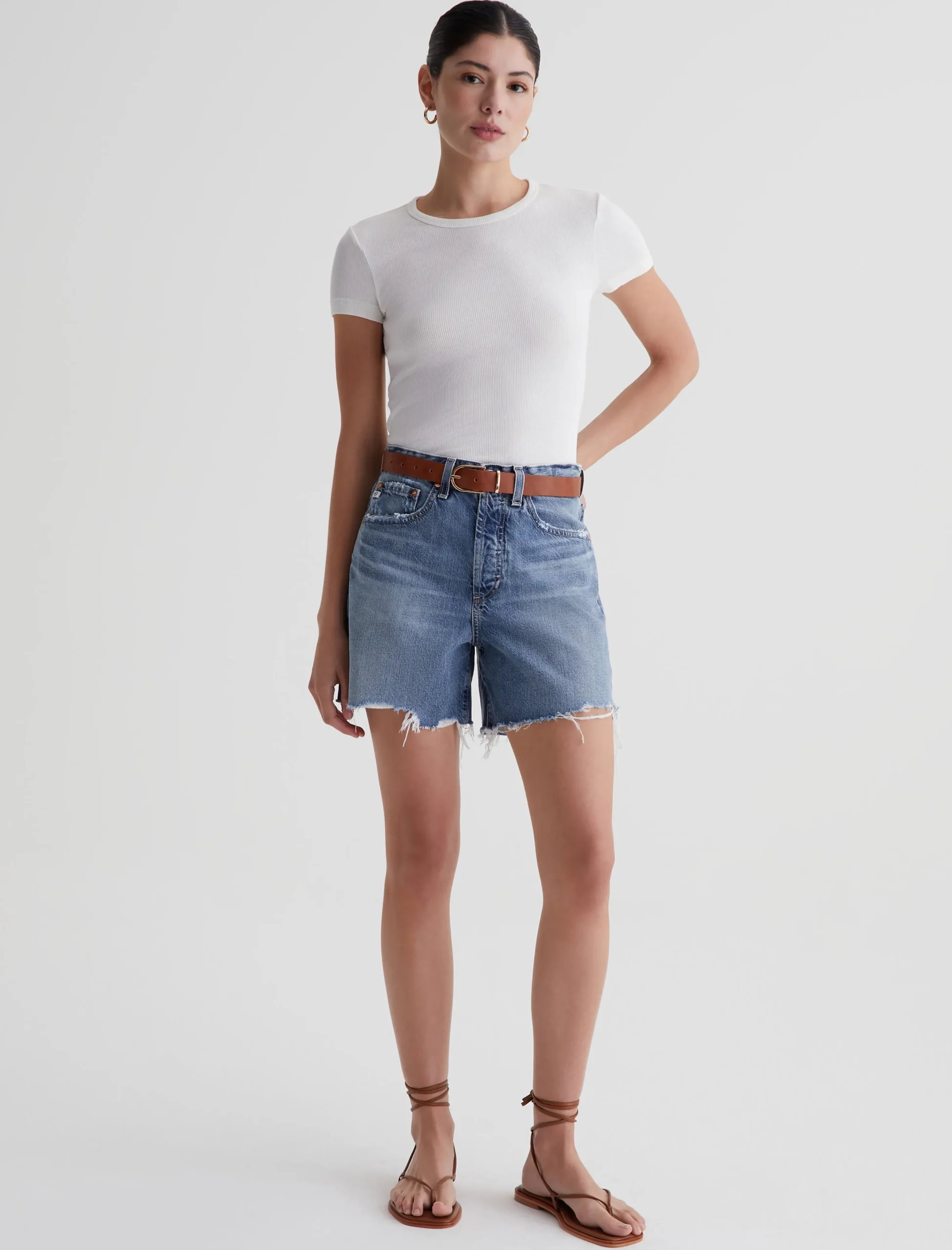 Women AG Jeans Skirts And Shorts|High-Rise|Clove Short