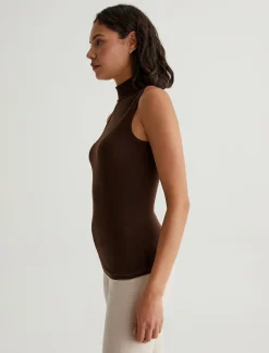 Women AG Jeans Tees & Tanks|Edie Sleeveless Turtleneck