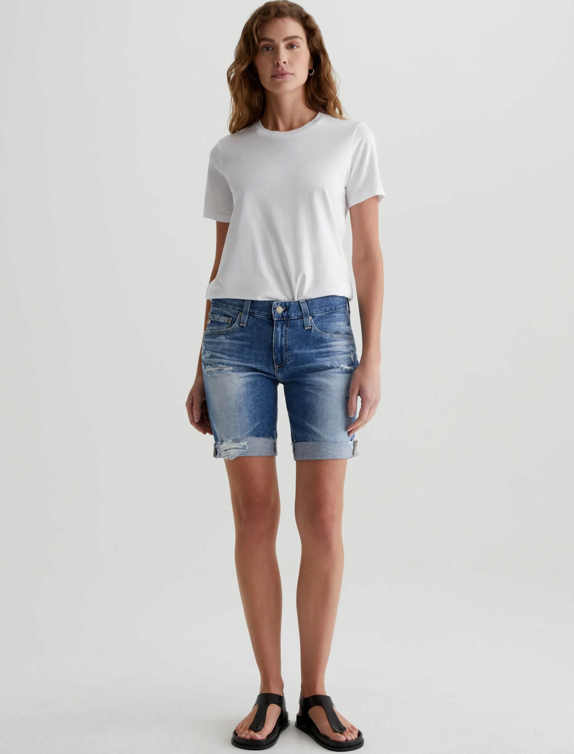 Women AG Jeans Skirts And Shorts|Mid-Rise|Nikki Short