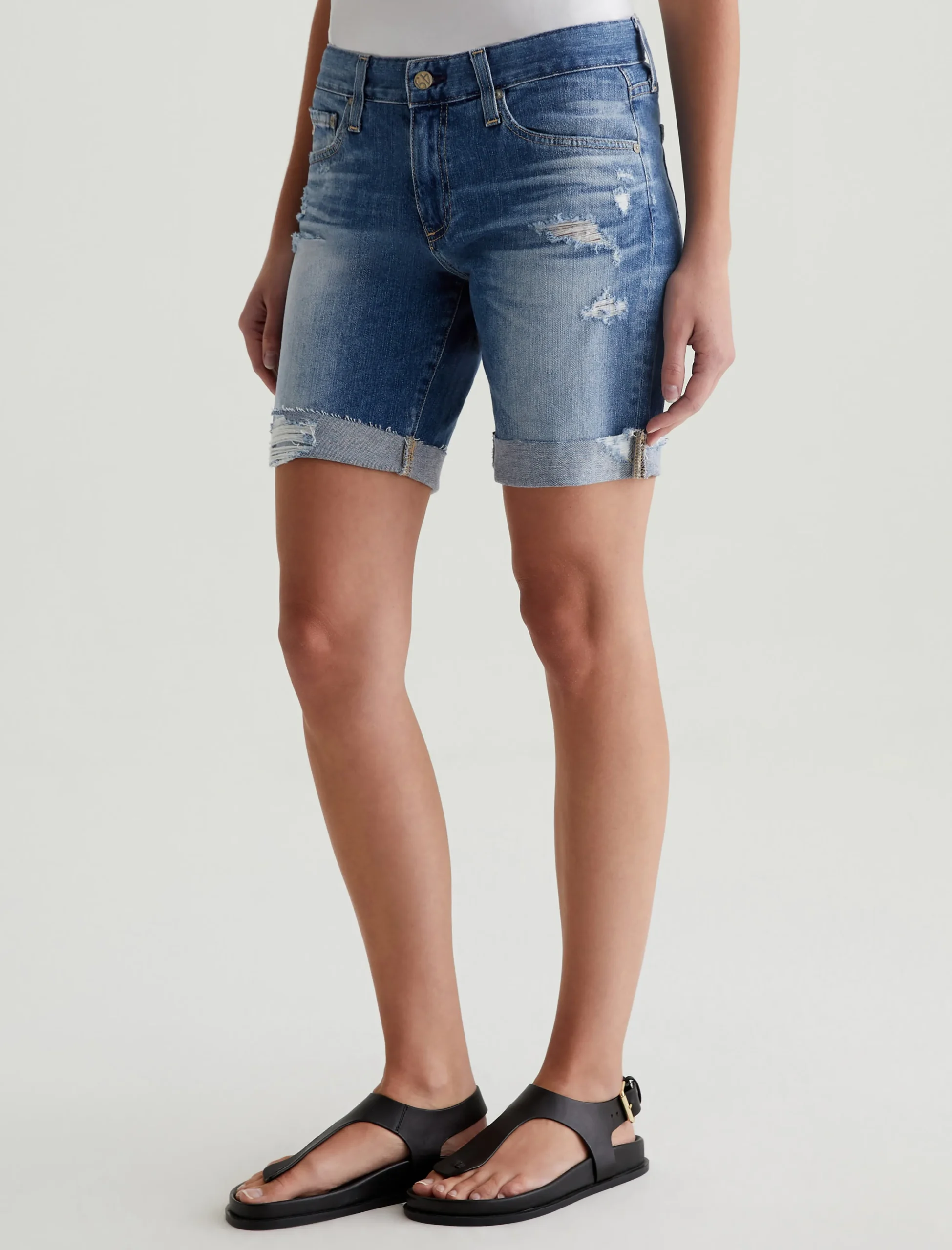 Women AG Jeans Skirts And Shorts|Mid-Rise|Nikki Short
