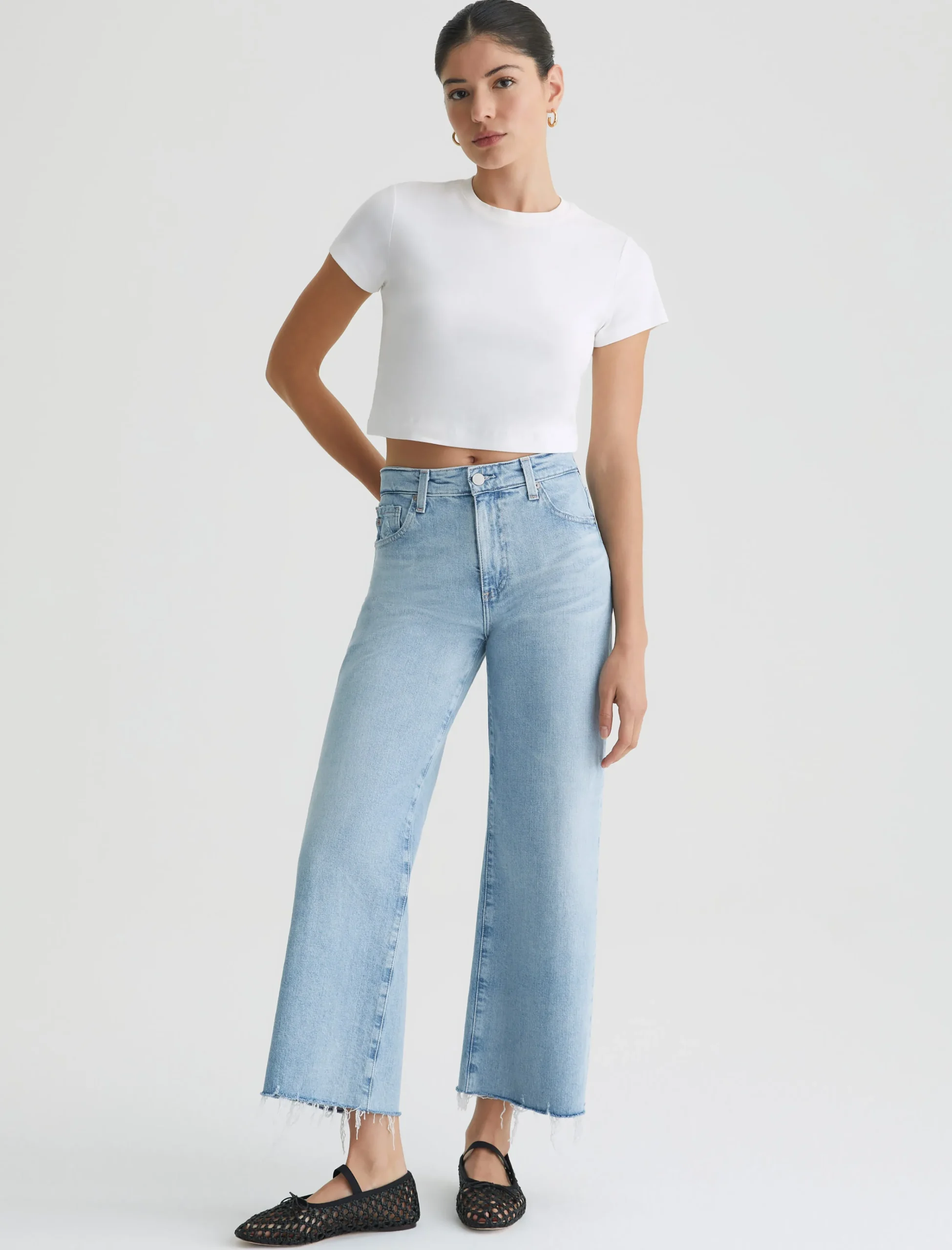 Women AG Jeans Jeans|Crop|Saige Wide Leg Crop 360°