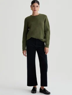 Women AG Jeans Pants & Trousers|Crop|Saige Wide Leg Crop Corduroy